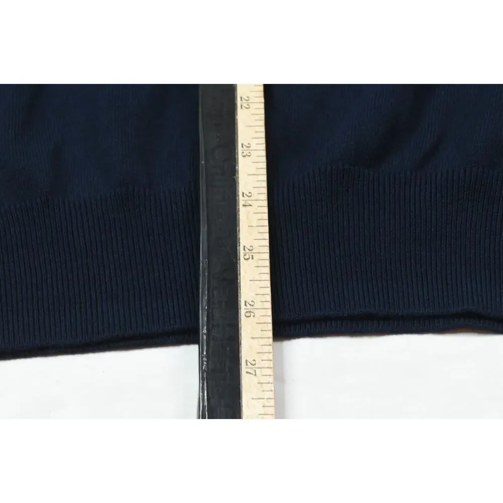 Jos A Bank Traveler Sweater Mens Large Blue Long Sleeve Pima Cotton Pullover